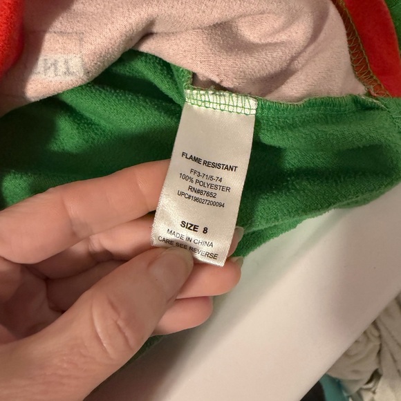 Creeper Minecraft Red and Green Kids Pajama Set Christmas holiday - Picture 5 of 5